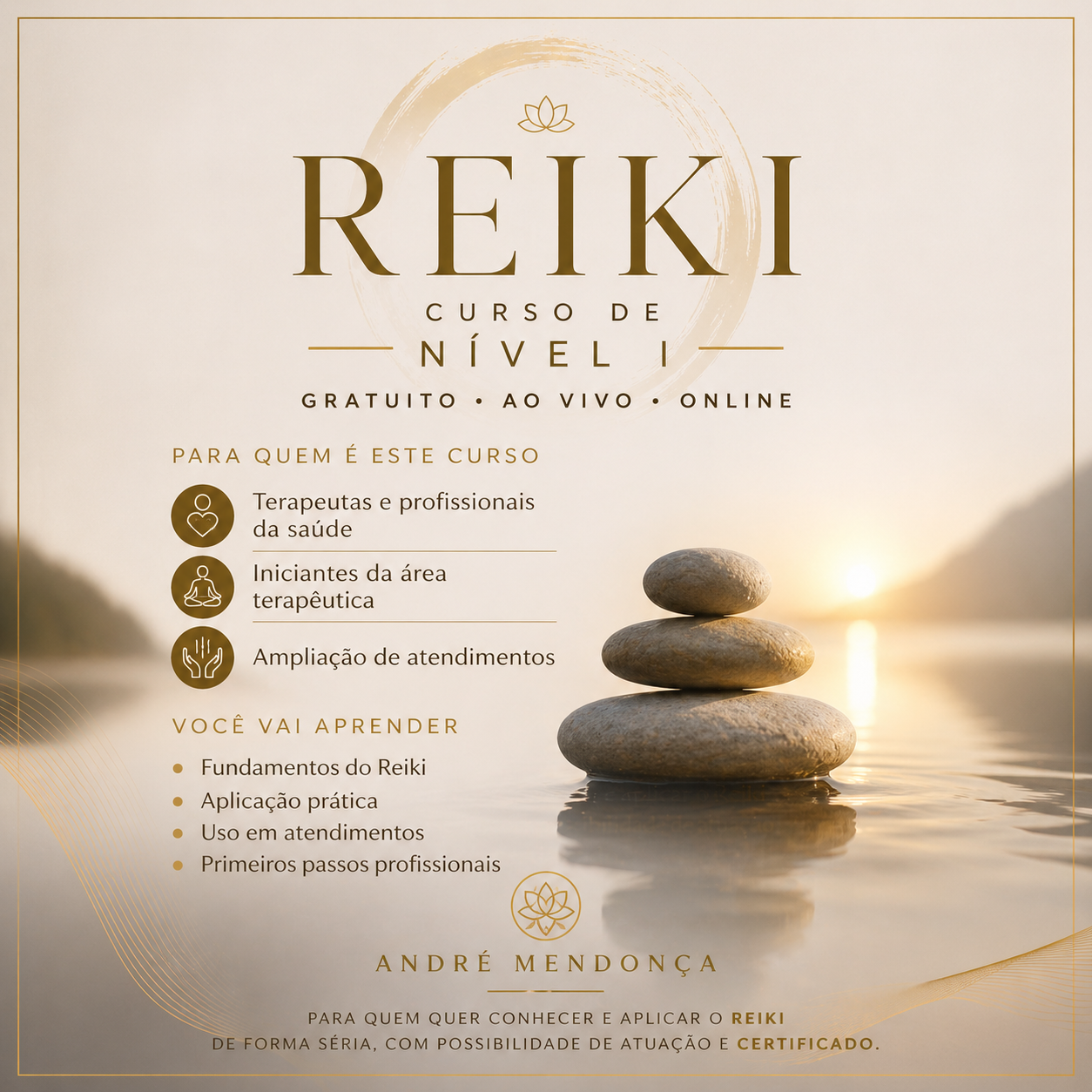 Capa do Curso de Reiki Nível 1